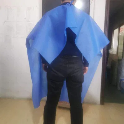 Non-Woven Salón de corte de pelo delantal de capas de protección personal