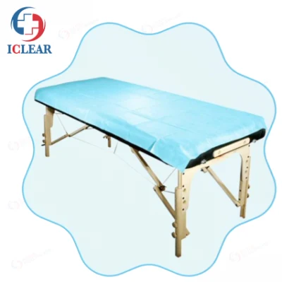 precio de fábrica Hospital desechable Azul sábanas no tejidas Blanco PP Cubierta de cama