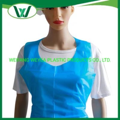 Resistente al agua con el médico/Hospital/dental/PP/Nonwoven/Poly/HDPE LDPE/desechables de plástico/PE delantal para el servicio de la industria de procesamiento de alimentos/Hotel/Restaurante de cocina/seguridad