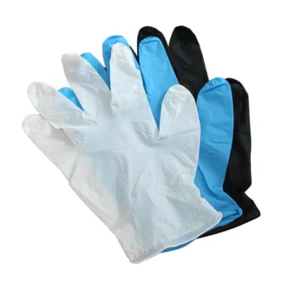 PVC nitrilo desechables de vinilo azul sin polvo Guantes de examen
