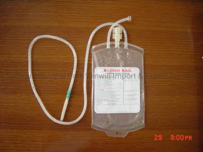 PVC desechables bolsas de sangre con la aguja de la sangre Tranfusion