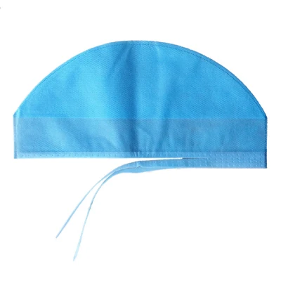 Mdr 2017/745 Unisex volver a unir el cierre suave azul PP Non-Woven Medical Bennie matorral desechables tapas Teatro El personal del hospital para los médicos, quirúrgicos Hat con vínculos