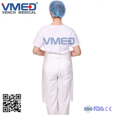 Delantal Non-Woven desechable con lazos de la cintura