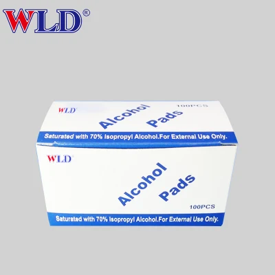 3*6.5cm desechables blanco Alcohol hisopos Prep.