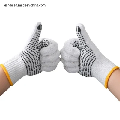 China Wholesale guante de trabajo de seguridad de la mano de obra/trabajo/puntos de PVC Guantes Guantes tejidos de algodón de puntos