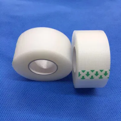 Cinta quirúrgica PE transpirable y resistente al agua de plástico perforada Semi-Transparent PE Cinta médica