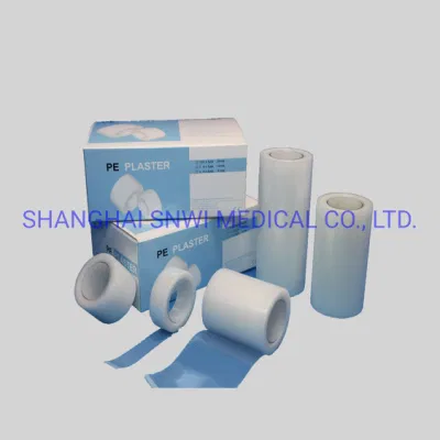 Gran cantidad de adhesivo quirúrgico desechables Transpore cinta de plástico resistente al agua Medical PE Cinta con o Withur Cutter