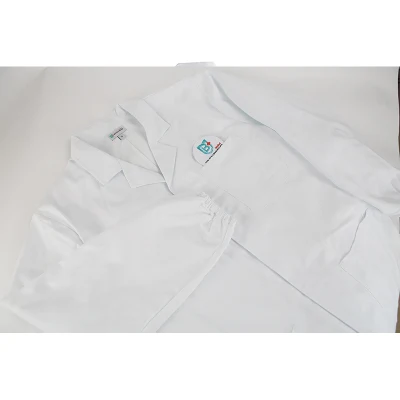 Abrigo de manga larga transpirable impermeable monos de laboratorio de algodón