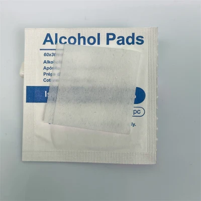 Estériles de gasa con alcohol con un 70% de alcohol isopropílico