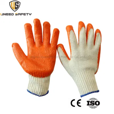 7g de hilo tejido industrial de la mano de obra puntos de PVC de seguridad de tejido de algodón Guantes de trabajo
