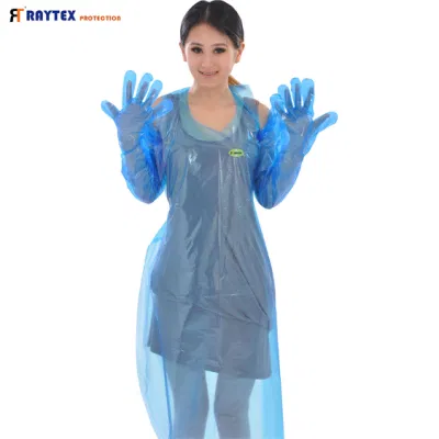 Cocina Nonwoven desechables PVC/PE/PP delantal para la protección
