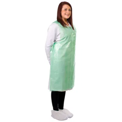 PE de plástico desechables de HDPE LDPE CPE delantal para el hogar y de medicina