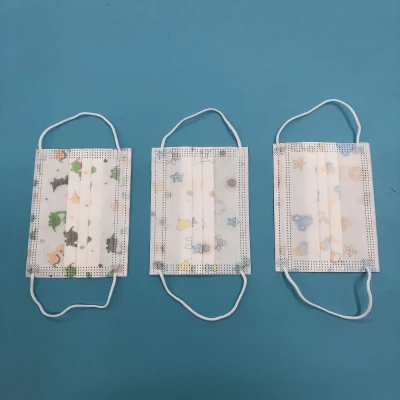 Desechables de 3 capas impermeables protectores CE Oreja Loop &amp; Tie en máscara facial