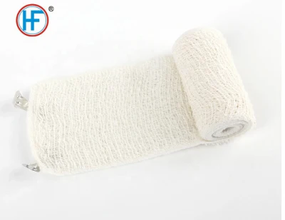 MDR CE aprobado Hengfeng algodón desechable y Spandex Crepe elástico Venda con pinzas de sujeción