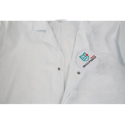 Abrigo de manga larga transpirable impermeable monos de laboratorio de algodón