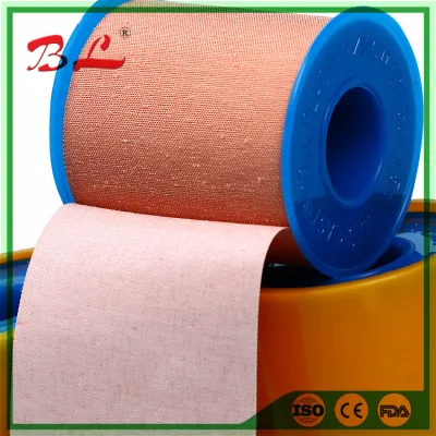 Piel de la herida de la piel Color de primeros auxilios cinta de rollo de Sparadrap Zinc Yeso adhesivo de óxido -F