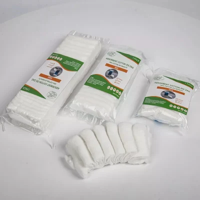 Médicos Wholesales fábrica de puro algodón blanqueado pliega absorbentes absorbente de Médicos de Algodón en zig-zag