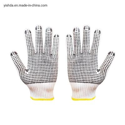 China Wholesale guante de trabajo de seguridad de la mano de obra/trabajo/puntos de PVC Guantes Guantes tejidos de algodón de puntos