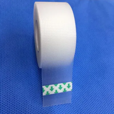 Cinta quirúrgica PE transpirable y resistente al agua de plástico perforada Semi-Transparent PE Cinta médica