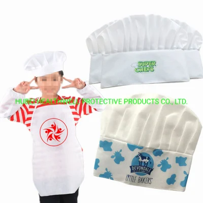 Promoción de impresión personalizada Eco desechable no tejido niños adultos DIY Pintura Cocina Aprón de cocina con mangas