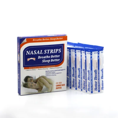 La respiración nasal derecha tira ronquidos nariz tiritas de cinta para el ronquido