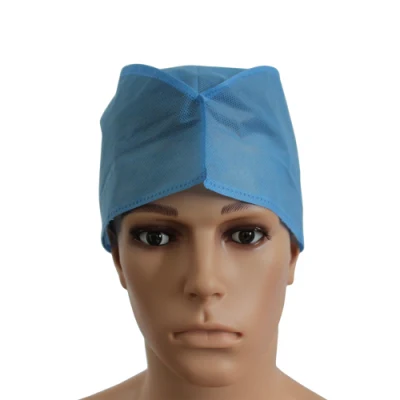 Tapa redonda Nonwoven desechables Nonwoven quirúrgica paciente Gorros gorros