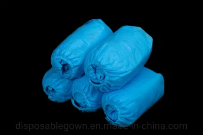 Fábrica de venta al por mayor desechables médicos no tejidos cubrezapatos con caucho elástico Apertura