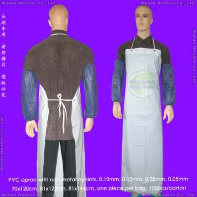 Impermeable Médico / Hospital / Dental / PP / No Tejido / Poli / HDPE / LDPE / Delantal de Plástico Desechable de PE para el Servicio de la Industria de Procesa