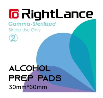 Almohadillas de preparación de alcohol isopropílico Rightlance al 70%