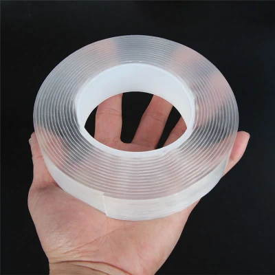 Cinta de doble cara transparente Nano - reutilizable, lavable y resistente al agua, no hay rastro
