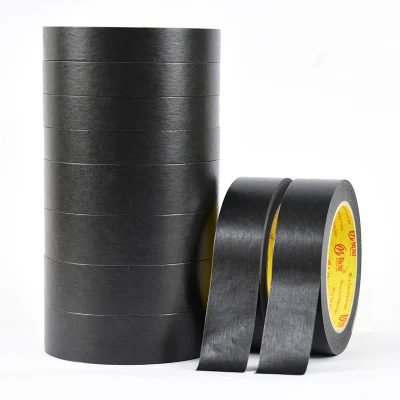 Azul Verde Negro Blanco Amarillo ningún residuo de colores pegamento Cinta de goma resistente al agua Jumbo Roll Crepe papel washi coche Washi pintor cinta de enmascarar para automoción