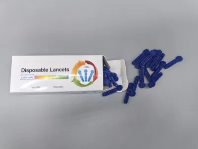 Acero inoxidable desechable de tipo retorcido de lanceta de sangre retráctil