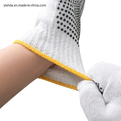 China Wholesale guante de trabajo de seguridad de la mano de obra/trabajo/puntos de PVC Guantes Guantes tejidos de algodón de puntos