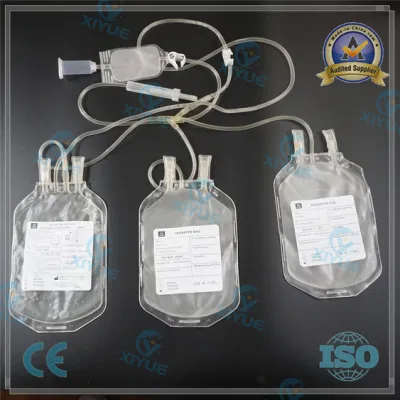 Desechables médicos de hospital de la bolsa de sangre de PVC