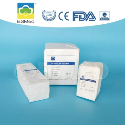 Productos médicos desechables absorbente quirúrgico algodón estéril gasa