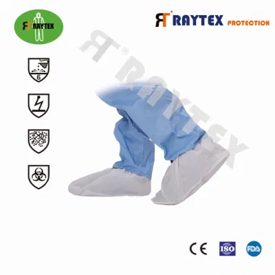 52202 Nonwoven Raygard blanco médico-quirúrgicas de la cubierta con elástico, desechables Non-Woven Cubierta a prueba de agua