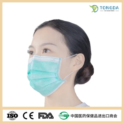 Hospital de la fabricación de OEM 3 Capas CE Non-Woven quirúrgico médicos desechables Mascarilla
