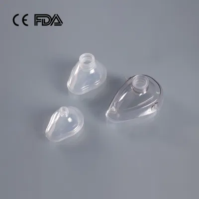 Anestesia reutilizables de silicona médica Máscara Cojín de aire suave máscara de oxígeno en pacientes pediátricos con válvula de retención