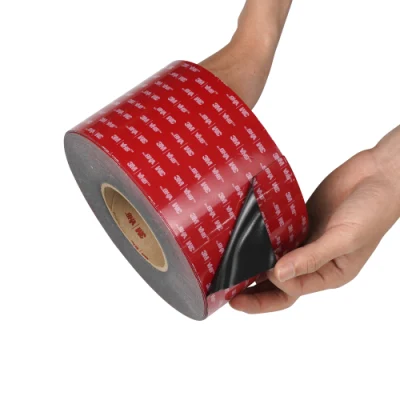 Buena etiqueta adhesiva Negro impermeable Acrílico mascota Doble cara adhesivo Negro Cinta