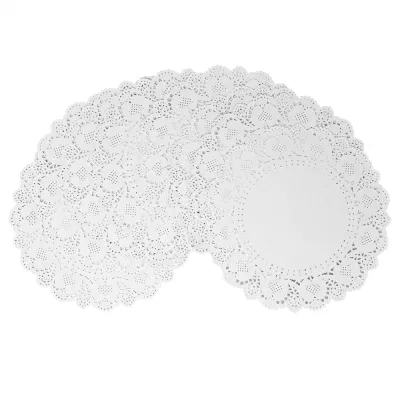 Alimentación mancha redonda de papel de cocina de encaje Oil-Absorbing freír alimentos Bloc de notas de papel la parte inferior de la flor