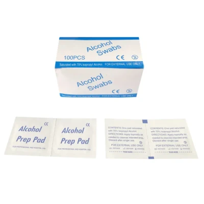 Ana caliente Venda hisopos estériles de alcohol para uso médico