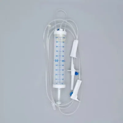 Uso médico del Hospital de la fábrica de consumibles suministrar directamente a 150 ml de Bureta de infusión con conector de la huelga