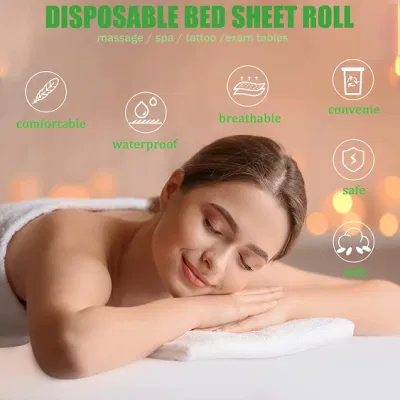 Resistencia al desgarro desechable no tejido de la cama de hoja de masaje para Salón de belleza o Hospital