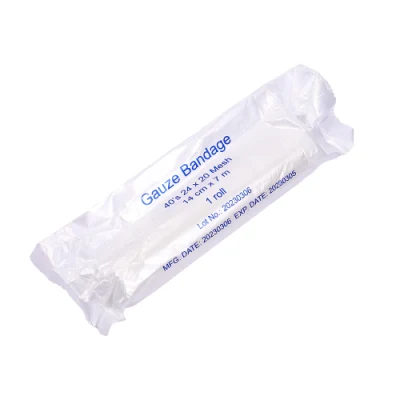 Bajo Precio cómodo absorbente médico quirúrgico 100% algodón de embalaje individual 7m*14cm rollo de gasa absorbente