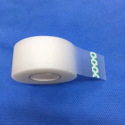 Transpore PE de alta calidad perforado transpirable médicos quirúrgicos cinta adhesiva de color blanco transparente