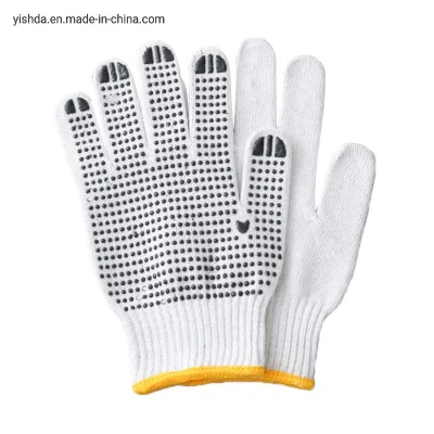 China Wholesale guante de trabajo de seguridad de la mano de obra/trabajo/puntos de PVC Guantes Guantes tejidos de algodón de puntos