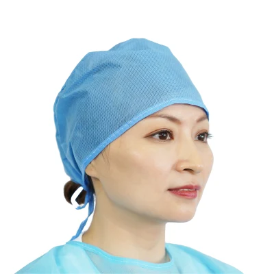 PP no tejido desechable Doctor Cap Surgeon Hat Tie on Gorra quirúrgica