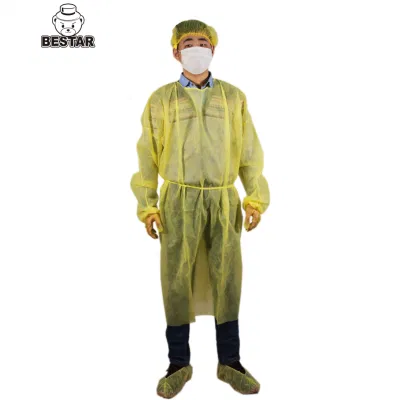 El aislamiento de la bata desechable Nonwoven spp.