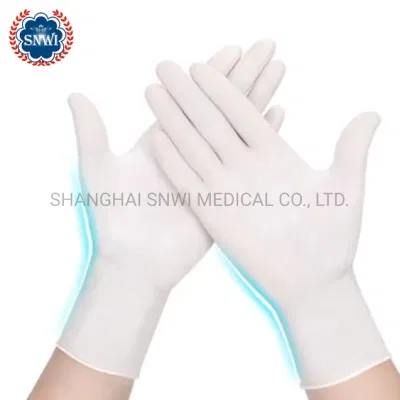 En Stock guante de látex el examen de grado médico o quirúrgico guantes desechables