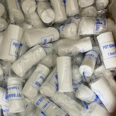 Vendaje elástico PBT conforme los Primeros Auxilios Rollo PBT vendaje elástico